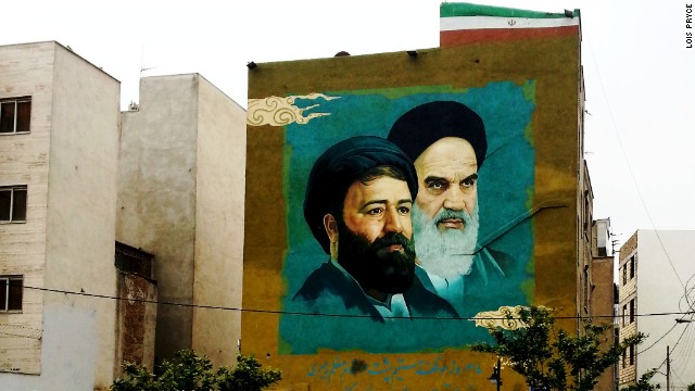 Murals, posters and banners of Iran's Supreme Leader <a href='http://ift.tt/1lanxGB'>Ayatollah Seyyed Ali Khamenei</a> and Imam Khomeini loom over streets, parks and public buildings.
