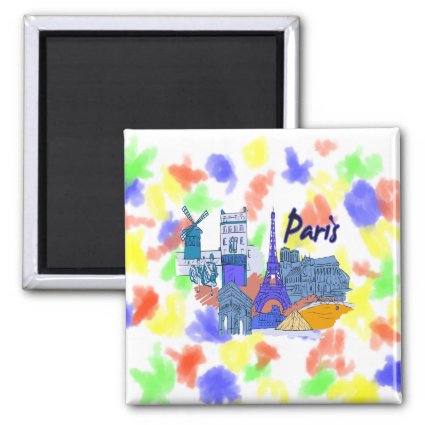 paris blue city image.png fridge magnet
