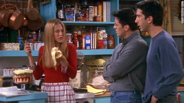 <strong>"The One Where Ross Got High:"</strong> The secrets came tumbling out in this season 6 episode, when the Geller parents come over for Thanksgiving dinner. <a href='http://ift.tt/1tU9sEy' target='_blank'>Ross owns up to getting high in college</a>; Rachel realizes she made a beef trifle; Chandler and Monica's cover is blown; and Phoebe blurts out her love for Jacques Cousteau. Fantastic timing all around. 
