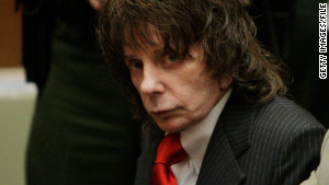 Phil Spector last wore a wig for his sentencing on May 29, 2009 in Los Angeles, California.