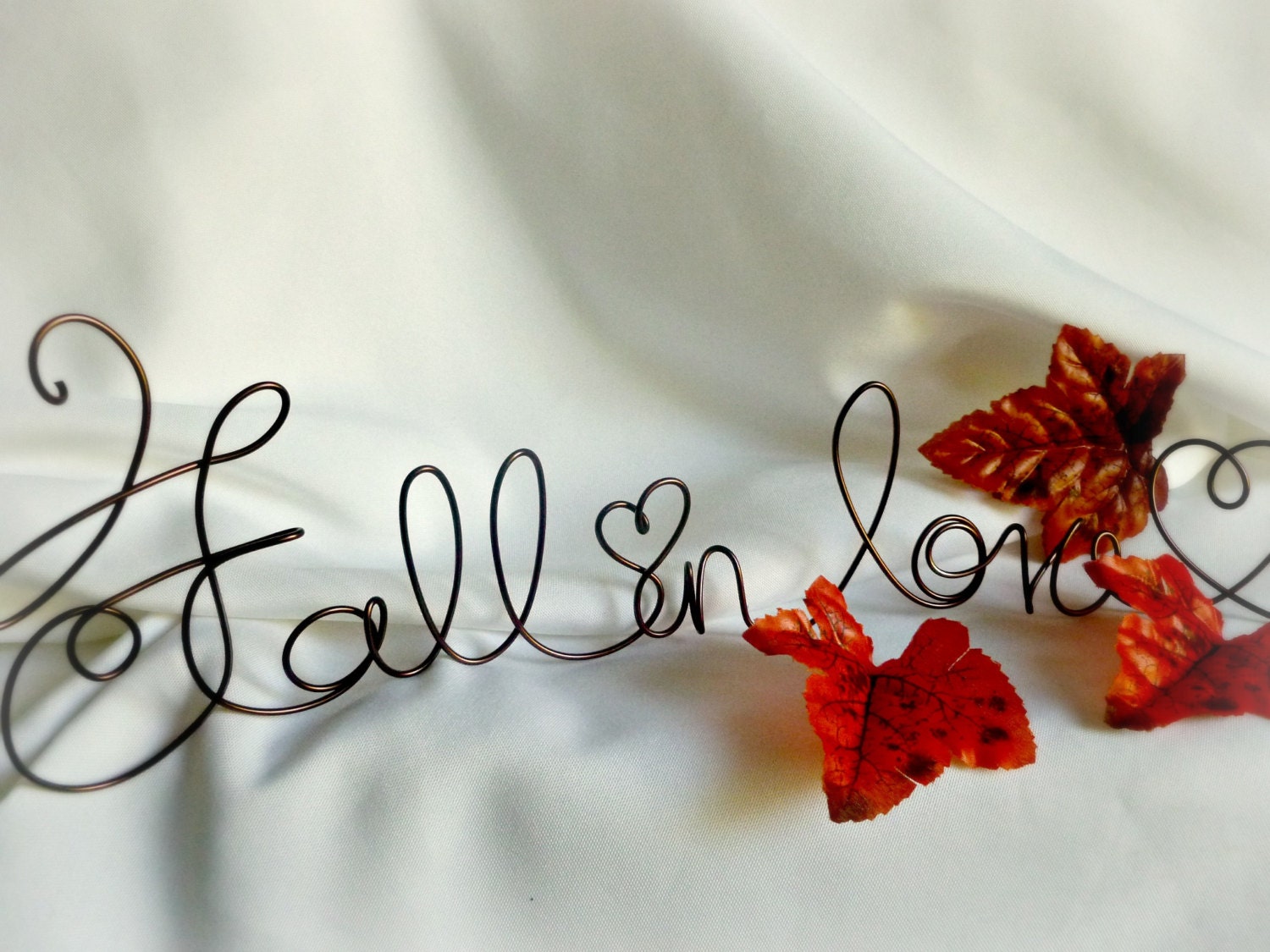 Fall Wedding Decorations, Fall In Love Table Sign Rustic Elegant Decor