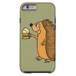 XX- Funny Hedgehog Rasing a Pint iPhone 6 Case