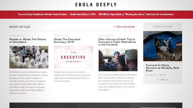 "Ebola Deeply" Provides Non-Alarmist News on the Current Situation