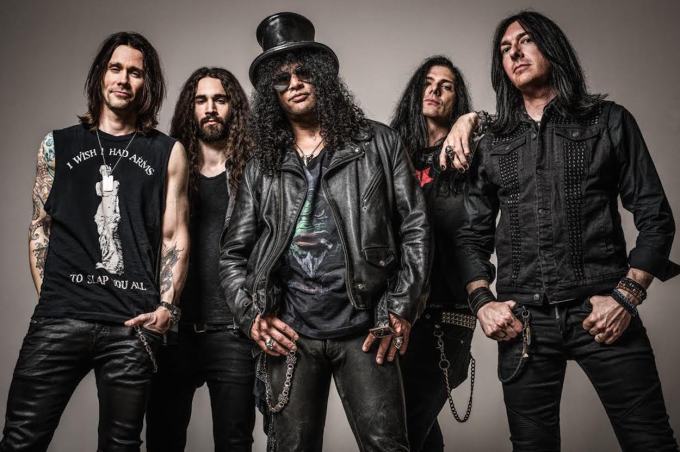 Slash and his band Myles Kennedy and the Conspirators