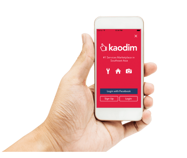 Kaodim app in Hand-1
