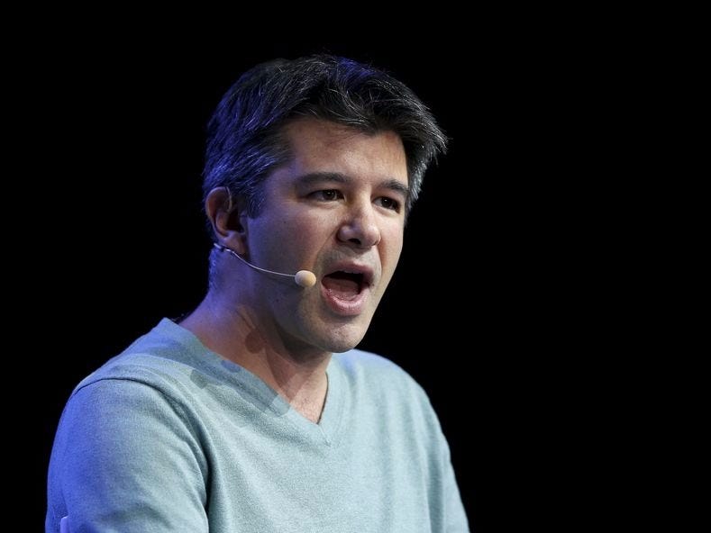Travis Kalanick, co-founder and CEO of Uber Technologies Inc. speaks at the Wall Street Journal Digital Live ( WSJDLive ) conference at the Montage hotel in Laguna Beach, California  October 20, 2015.  REUTERS/Mike Blake