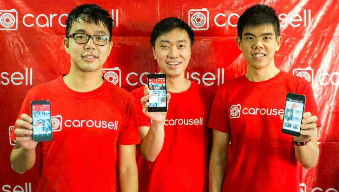 Carousell Co-founders (from left to right) Marcus Tan, Lucas Ngoo, and Quek Siu Rui. (Photo credit: Carousell)