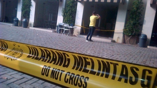 Photo of the scene of the shooting, taken from Beritasatu.com