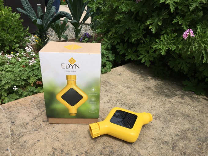 The Edyn Water Valve automates irrigation for home gardens.