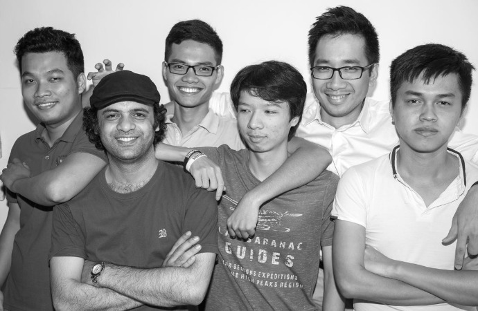 The Hottab Team (Sapkota second to left)