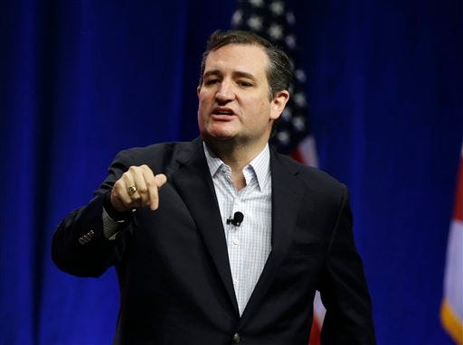 In this photo taken Nov. 13, 2015, Republican presidential candidate, Sen. Ted Cruz, R-Texas speaks in Orlando, Fla. In the last two presidential elections, Iowa Republican Sharon Gilbert complained that her party’s nominees were too moderate. This time around, the 73-year-old Gilbert wants to send a staunch conservative into the general election, and she thinks Cruz might be that candidate. But Gilbert has a nagging feeling that Cruz’s hard-line views and combative style might keep him from getting anything done in Washington, a city where he’s frustrated Republican congressional leaders as much, if not more, than Democrats. (AP Photo/John Raoux)