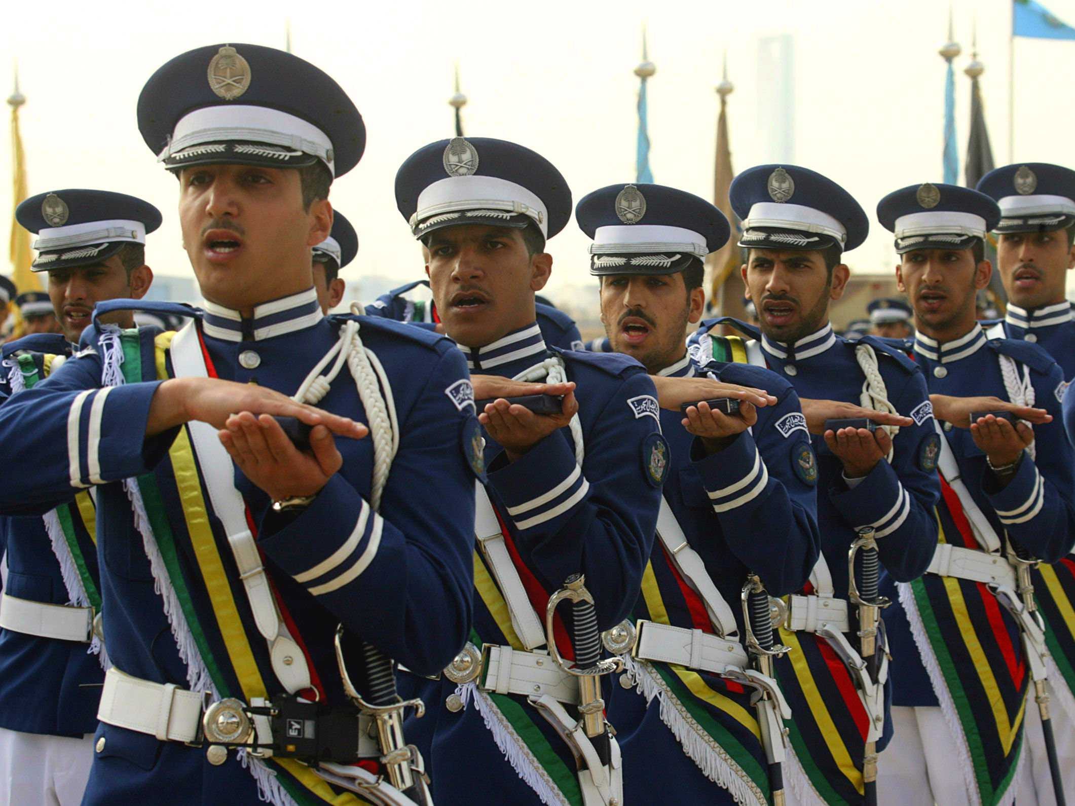 saudi officers military parade