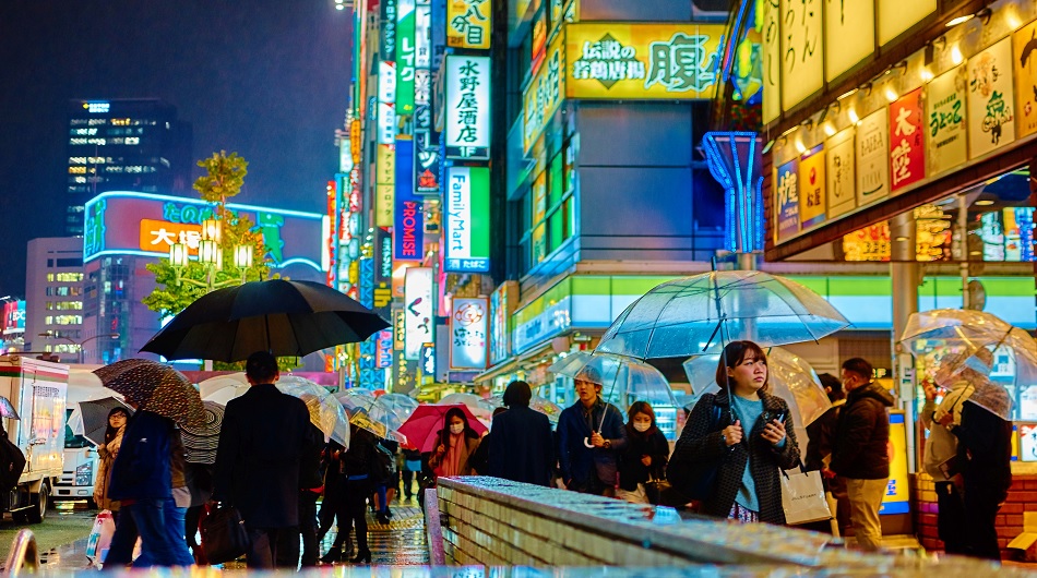 Tokyo street at night