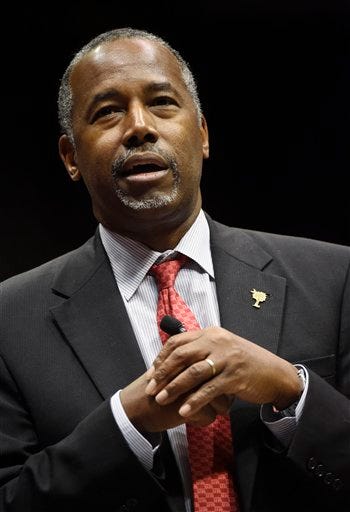 Republican presidential candidate, Dr. Ben Carson speaks during a town hall meeting at Winthrop University, Wednesday, Dec. 2, 2015, in Rock Hill, S.C. (AP Photo/Rainier Ehrhardt)