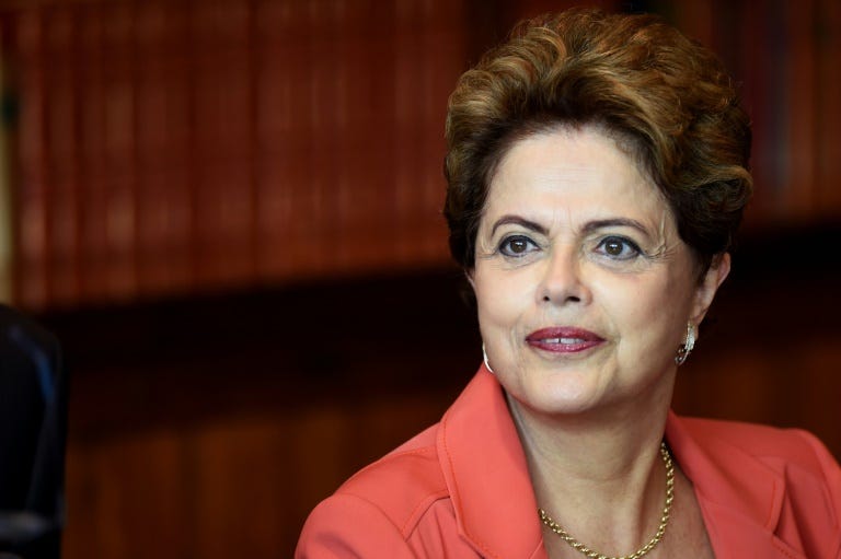 Brazilian President Dilma Rousseff in Brasilia on November 22, 2015