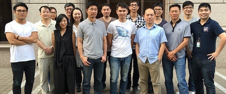 The NextDrive team. Jeryuan is center left, in gray shirt.