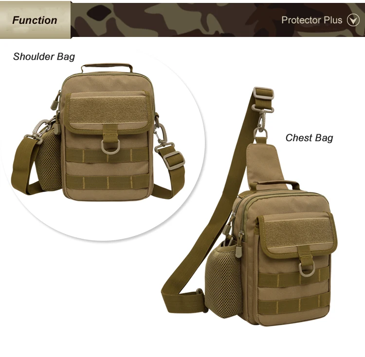 Tactical Military MOLLE System Single Shoulder Cross Chest Bag ...