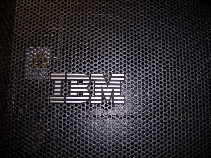 IBM logo on server.