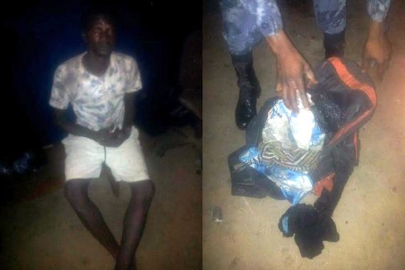 Man Caught And arrested By Police For Carrying Human Head  In Ghana