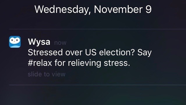 I got this notification while watching the US presidential results.