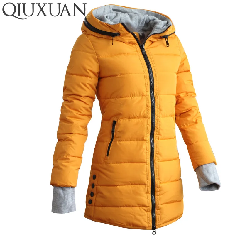 Warm Winter Jackets Women Fashion Down Cotton Parkas Casual Hooded Long ...