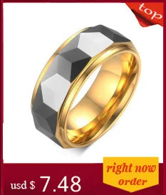 Trendy Red Black Stone Shiny Wedding Rings Men New Design Gold Metal ...