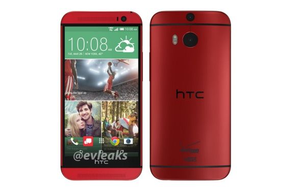 HTC One (M8) merah. (foto: Evleaks)